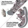imageGRITION Hiking Sandals Women Closed Toe Waterproof Lightweight Adjustable Hiking Athletic Sandals Breathable For Beach Summer Adventure Comfortable Outdoor SportGreyPink 2401