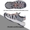 imageGRITION Hiking Sandals Women Closed Toe Waterproof Lightweight Adjustable Hiking Athletic Sandals Breathable For Beach Summer Adventure Comfortable Outdoor Sport2304grey