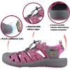 imageGRITION Hiking Sandals Women Closed Toe Waterproof Lightweight Adjustable Hiking Athletic Sandals Breathable For Beach Summer Adventure Comfortable Outdoor SportPink