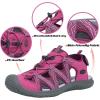 imageGRITION Hiking Sandals Women Closed Toe Waterproof Lightweight Adjustable Hiking Athletic Sandals Breathable For Beach Summer Adventure Comfortable Outdoor SportRose