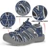 imageGRITION Hiking Sandals Women Closed Toe Waterproof Lightweight Adjustable Hiking Athletic Sandals Breathable For Beach Summer Adventure Comfortable Outdoor SportNavy