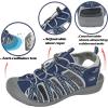 imageGRITION Hiking Sandals Women Closed Toe Waterproof Lightweight Adjustable Hiking Athletic Sandals Breathable For Beach Summer Adventure Comfortable Outdoor SportNavy