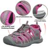 imageGRITION Hiking Sandals Women Closed Toe Waterproof Lightweight Adjustable Hiking Athletic Sandals Breathable For Beach Summer Adventure Comfortable Outdoor SportPink2117