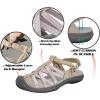 imageGRITION Hiking Sandals Women Closed Toe Waterproof Lightweight Adjustable Hiking Athletic Sandals Breathable For Beach Summer Adventure Comfortable Outdoor SportSandPink 2314