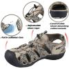 imageGRITION Hiking Sandals Women Closed Toe Waterproof Lightweight Adjustable Hiking Athletic Sandals Breathable For Beach Summer Adventure Comfortable Outdoor SportBeigeBrown