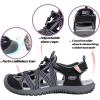 imageGRITION Hiking Sandals Women Closed Toe Waterproof Lightweight Adjustable Hiking Athletic Sandals Breathable For Beach Summer Adventure Comfortable Outdoor Sport2148black Pink