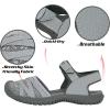 imageGRITION Hiking Sandals Women Closed Toe Waterproof Lightweight Adjustable Hiking Athletic Sandals Breathable For Beach Summer Adventure Comfortable Outdoor SportGrey Sandal