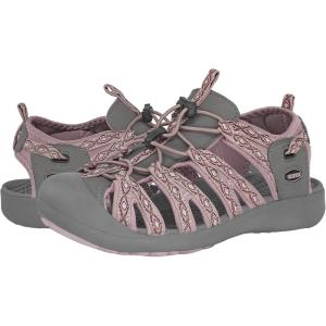 imageGRITION Hiking Sandals Women Closed Toe Waterproof Lightweight Adjustable Hiking Athletic Sandals Breathable For Beach Summer Adventure Comfortable Outdoor SportGrey Pink