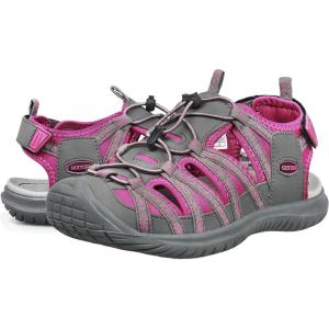 imageGRITION Hiking Sandals Women Closed Toe Waterproof Lightweight Adjustable Hiking Athletic Sandals Breathable For Beach Summer Adventure Comfortable Outdoor SportPink2117