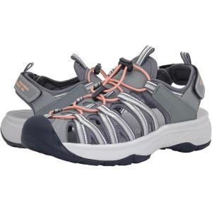 imageGRITION Hiking Sandals Women Closed Toe Waterproof Lightweight Adjustable Hiking Athletic Sandals Breathable For Beach Summer Adventure Comfortable Outdoor Sport2304grey