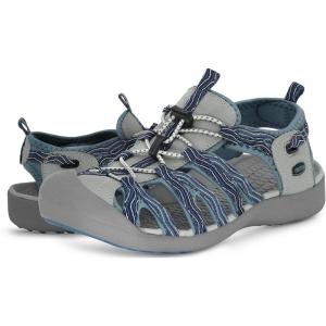 imageGRITION Hiking Sandals Women Closed Toe Waterproof Lightweight Adjustable Hiking Athletic Sandals Breathable For Beach Summer Adventure Comfortable Outdoor SportBlue Women Outdoor Sandals
