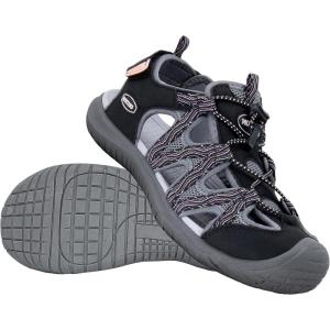 imageGRITION Hiking Sandals Women Closed Toe Waterproof Lightweight Adjustable Hiking Athletic Sandals Breathable For Beach Summer Adventure Comfortable Outdoor Sport2148black Pink