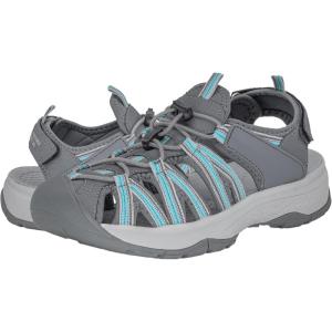 imageGRITION Hiking Sandals Women Closed Toe Waterproof Lightweight Adjustable Hiking Athletic Sandals Breathable For Beach Summer Adventure Comfortable Outdoor Sport2304grey Green