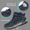 imageGRITION Hiking Boots Men Waterproof Suede Mid Ankle High Walking Boots Lightweight Lace Up Sport Backpacking Trekking Shoes Work NonSlip Comfortable Outdoor