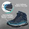 imageGRITION Hiking Boots Men Waterproof Suede Mid Ankle High Walking Boots Lightweight Lace Up Sport Backpacking Trekking Shoes Work NonSlip Comfortable Outdoor