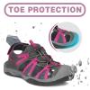 imageGRITION Hiking Sandals Women Closed Toe Waterproof Lightweight Adjustable Hiking Athletic Sandals Breathable For Beach Summer Adventure Comfortable Outdoor Sport