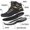 imageGRITION Mens Hiking Boots Waterproof Outdoor Walking Boots Mid Ankle Comfortable Athletic Boots Lightweight Lace Up Backpacking Shoes