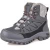imageGRITION Womens Hiking Boots Waterproof Winter Walking Shoes Ankle Booties Lightweight Outdoor High Top Fashion Backpacking Lace Up Casual Warm Boot