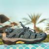 imageGRITION Men Outdoor Hiking Sandals Closed Toe Sport Water Sandal Waterproof Athletic Adventures Beach Walking Traveling Shoes Fishermen Summer Wide Sandles 9 US  42 EU Gray