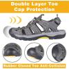 imageGRITION Men Outdoor Hiking Sandals Closed Toe Sport Water Sandal Waterproof Athletic Adventures Beach Walking Traveling Shoes Fishermen Summer Wide Sandles 9 US  42 EU Gray