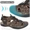 imageGRITION Mens Closed Toe Hiking Sandals Outdoor Waterproof Fisherman Athletic Water Sandals for Trekking Walking Sandals Summer Beach