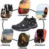 imageGRITION Mens Closed Toe Hiking Sandals Water Sandal for Men Hiking Shoes Black Orange 10US 43EU