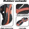 imageGRITION Mens Closed Toe Hiking Sandals Water Sandal for Men Hiking Shoes Black Orange 10US 43EU