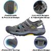 imageGRITION Mens Closed Toe Hiking Sandals Water Sandal for Men Hiking Shoes Grey Yellow 9US 42EU