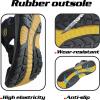 imageGRITION Mens Closed Toe Hiking Sandals Water Sandal for Men Hiking Shoes Grey Yellow 9US 42EU