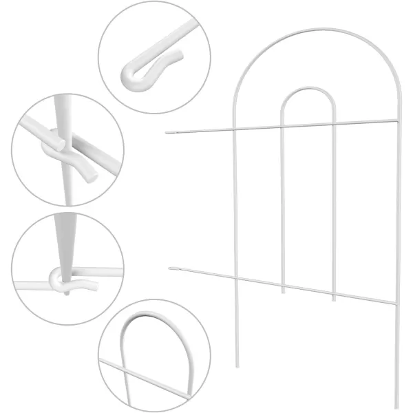 AMAGABELI GARDEN &amp; HOME 14 panels Decorative Garden Fences and Borders for Dogs 32in×20ft No Dig Metal Fence Panel Garden Edging Border Fence For Animal Barrier Fencing for Flower Bed Yard Green