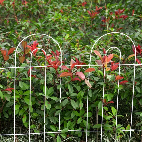 AMAGABELI GARDEN &amp; HOME 14 panels Decorative Garden Fences and Borders for Dogs 32in×20ft No Dig Metal Fence Panel Garden Edging Border Fence For Animal Barrier Fencing for Flower Bed Yard Green