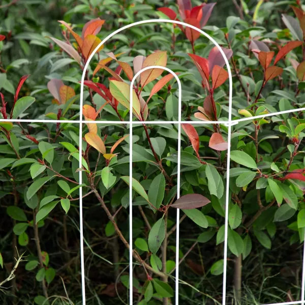 AMAGABELI GARDEN &amp; HOME 14 panels Decorative Garden Fences and Borders for Dogs 32in×20ft No Dig Metal Fence Panel Garden Edging Border Fence For Animal Barrier Fencing for Flower Bed Yard Green