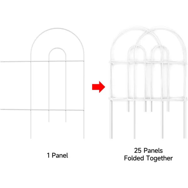 AMAGABELI GARDEN &amp; HOME 14 panels Decorative Garden Fences and Borders for Dogs 32in×20ft No Dig Metal Fence Panel Garden Edging Border Fence For Animal Barrier Fencing for Flower Bed Yard Green