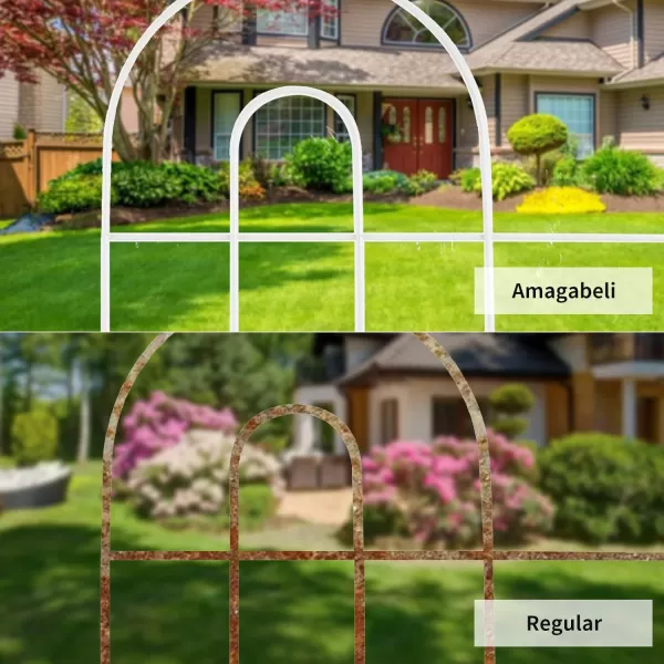 AMAGABELI GARDEN &amp; HOME 14 panels Decorative Garden Fences and Borders for Dogs 32in×20ft No Dig Metal Fence Panel Garden Edging Border Fence For Animal Barrier Fencing for Flower Bed Yard Green