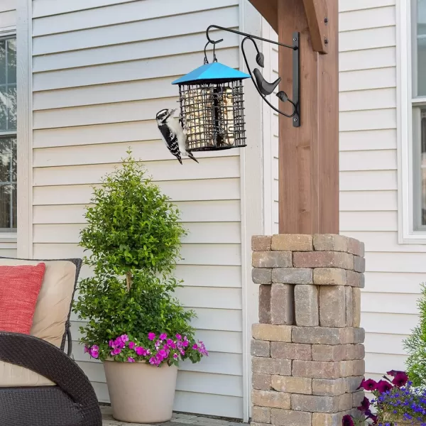 AMAGABELI GARDEN &amp; HOME 2 Pack Hanging Plants Bracket 11" Wall Planter Hooks Hangers Flower Pot Bird Feeder Lanterns Patio Garden for Outdoor Indoor Fence Screw Mount Arm Hardware BG1551