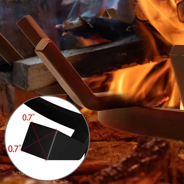 AMAGABELI GARDEN &amp; HOME 27in Log Grate Wrought Iron Fire Pit Round Spider Wagon Wheel Firewood Heavy Duty 0.7in Bar Fireplace Stove Burning Rack Holder Chimney Hearth Kindling Stacking BG275