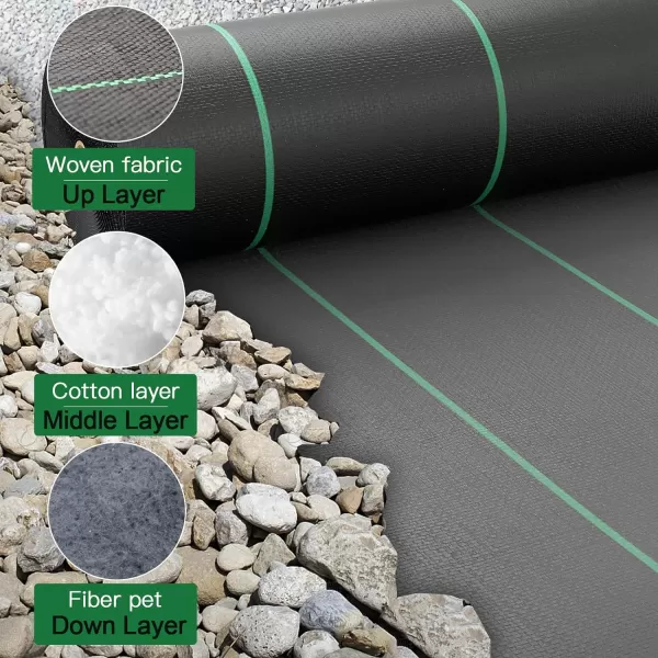 AMAGABELI GARDEN &amp; HOME 5.8oz 4ft x 100ft Weed Barrier Landscape Fabric Ground Cover Weed Cloth Heavy Duty Weed Block Gardening Ground Mat Woven Weed Control Fabric Geotextile Garden Lawn Outdoor