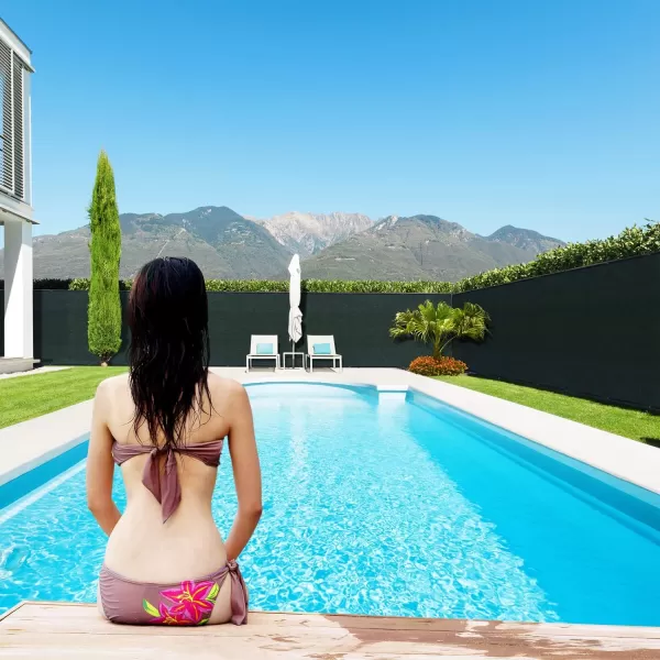 AMAGABELI GARDEN &amp; HOME 6’x50' Privacy Screen Fence Heavy Duty Fencing Mesh Shade Net Cloth Windscreen Cover Fabric Tarp 90% Blockage for Wall Garden Yard Backyard Dark Green