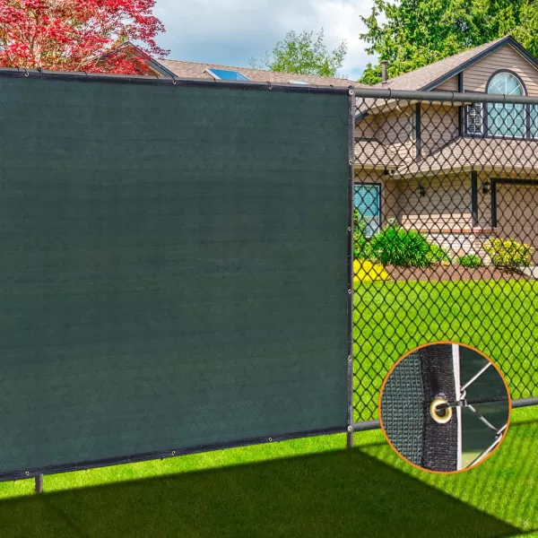 AMAGABELI GARDEN &amp; HOME 6’x50' Privacy Screen Fence Heavy Duty Fencing Mesh Shade Net Cloth Windscreen Cover Fabric Tarp 90% Blockage for Wall Garden Yard Backyard Dark Green