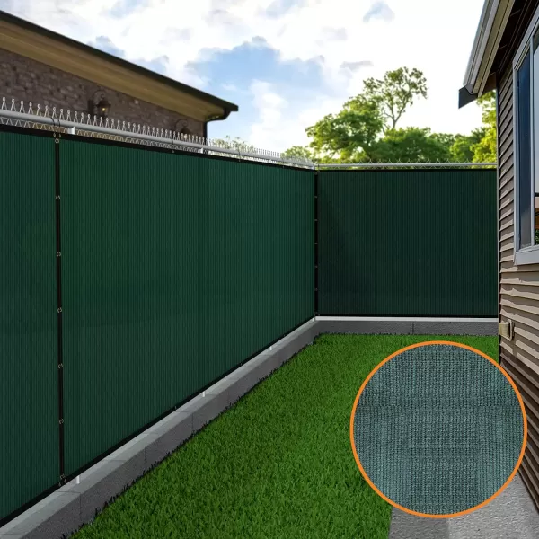 AMAGABELI GARDEN &amp; HOME 6’x50' Privacy Screen Fence Heavy Duty Fencing Mesh Shade Net Cloth Windscreen Cover Fabric Tarp 90% Blockage for Wall Garden Yard Backyard Dark Green