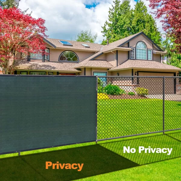 AMAGABELI GARDEN &amp; HOME 6’x50' Privacy Screen Fence Heavy Duty Fencing Mesh Shade Net Cloth Windscreen Cover Fabric Tarp 90% Blockage for Wall Garden Yard Backyard Dark Green