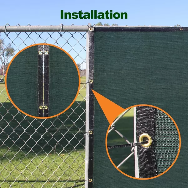 AMAGABELI GARDEN &amp; HOME 6’x50' Privacy Screen Fence Heavy Duty Fencing Mesh Shade Net Cloth Windscreen Cover Fabric Tarp 90% Blockage for Wall Garden Yard Backyard Dark Green