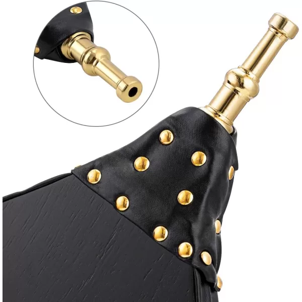 Amagabeli Fireplace Bellows 17"x 7.5" Large Wood Air Blower Cast Nozzle for Outdoor Camping BBQ Grill Chimney Hand Bellow Pump Pit Barbeque Fire Tools Accessories with Hanging Strap 