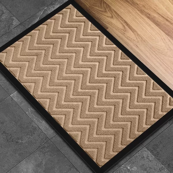 Amagabeli Large Outdoor Door Mats Rubber Shoes Scraper 36" x 24" for Front Door Entrance Outside Doormat Patio Rug Dirt Debris Mud Trapper Waterproof Out Door Mat Low Profile Washable Carpet BG036