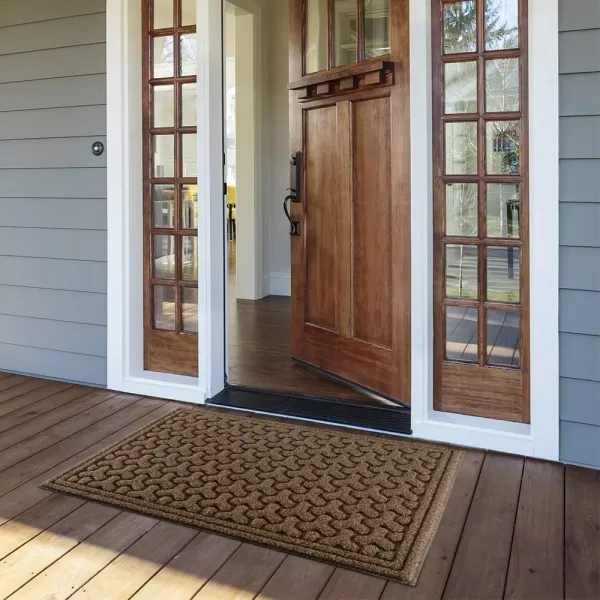 Amagabeli Large Outdoor Door Mats Rubber Shoes Scraper 36" x 24" for Front Door Entrance Outside Doormat Patio Rug Dirt Debris Mud Trapper Waterproof Out Door Mat Low Profile Washable Carpet BG039