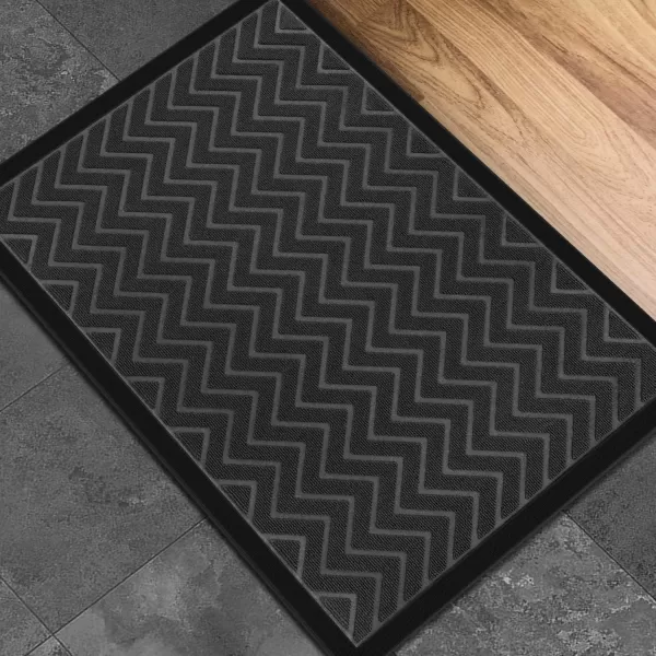 Amagabeli Large Outdoor Door Mats Rubber Shoes Scraper 36" x 24" for Front Door Entrance Outside Doormat Patio Rug Dirt Debris Mud Trapper Waterproof Out Door Mat Low Profile Washable Carpet BG036