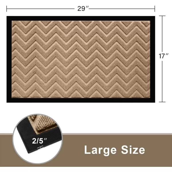 Amagabeli Large Outdoor Door Mats Rubber Shoes Scraper 36" x 24" for Front Door Entrance Outside Doormat Patio Rug Dirt Debris Mud Trapper Waterproof Out Door Mat Low Profile Washable Carpet BG036