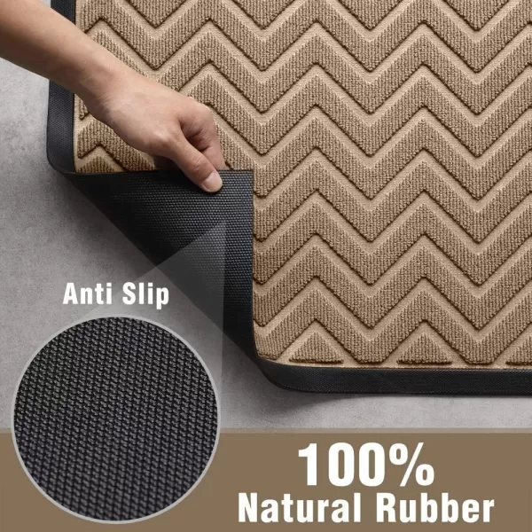 Amagabeli Large Outdoor Door Mats Rubber Shoes Scraper 36" x 24" for Front Door Entrance Outside Doormat Patio Rug Dirt Debris Mud Trapper Waterproof Out Door Mat Low Profile Washable Carpet BG036