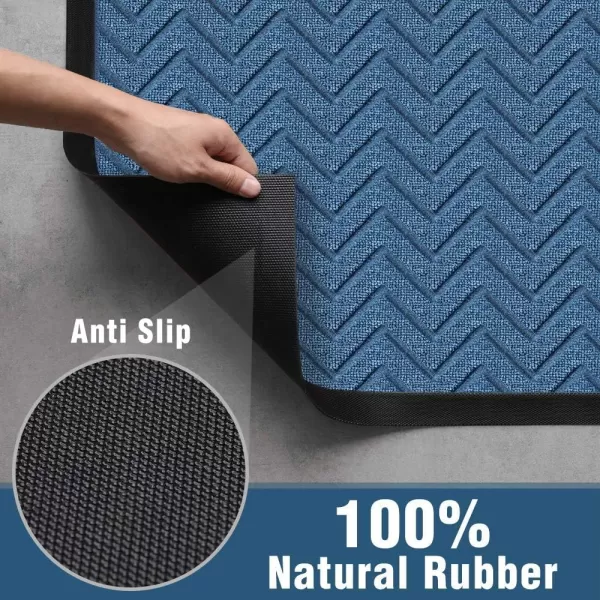 Amagabeli Large Outdoor Door Mats Rubber Shoes Scraper 36" x 24" for Front Door Entrance Outside Doormat Patio Rug Dirt Debris Mud Trapper Waterproof Out Door Mat Low Profile Washable Carpet BG036