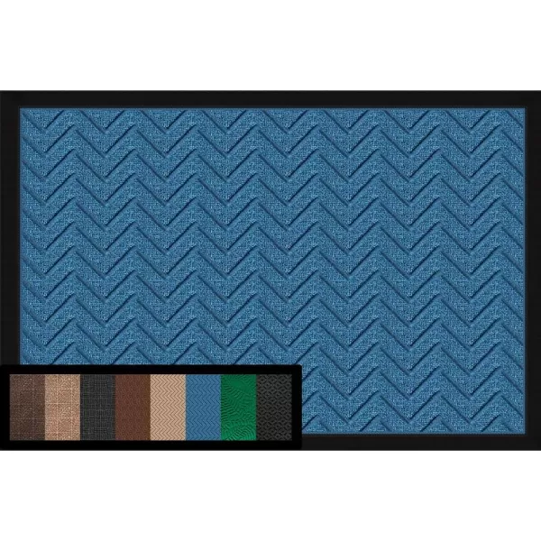 Amagabeli Large Outdoor Door Mats Rubber Shoes Scraper 36" x 24" for Front Door Entrance Outside Doormat Patio Rug Dirt Debris Mud Trapper Waterproof Out Door Mat Low Profile Washable Carpet BG036